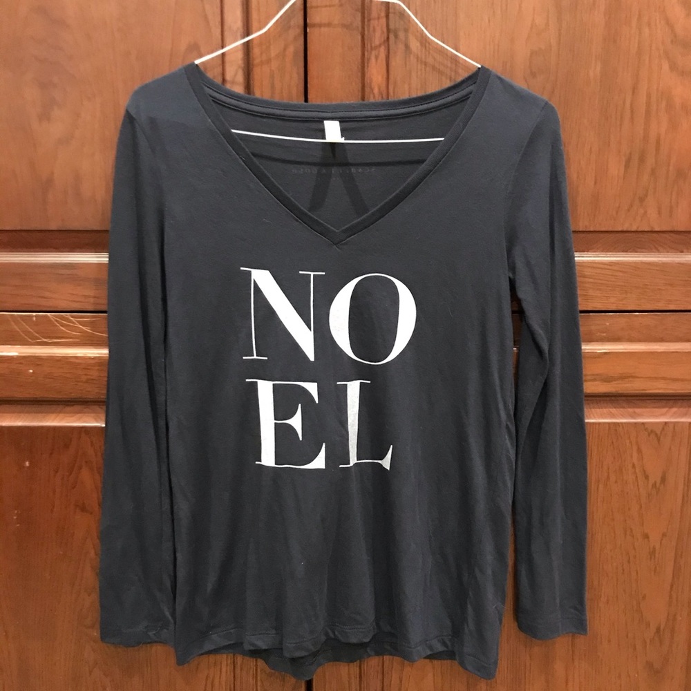 Navy NOEL long sleeved tee size small